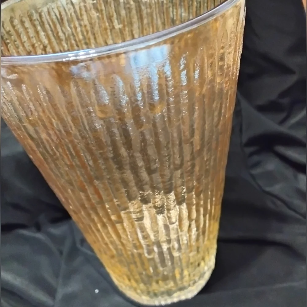 Vintage Set of Jeannette Tree Bark 3~Jeanette Carnival Glass-Honeycomb-Gold 1